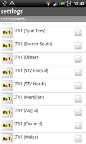 TV Guide UK Android app screenshot