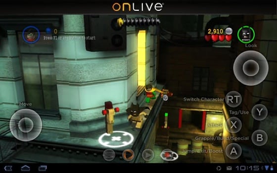 OnLive cloud gaming app