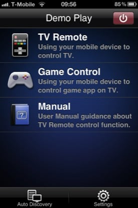 Samsung Remote iOS app screenshot