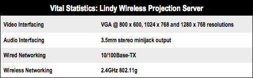 Lindy WPS-1 Wireless VGA Extender & Projector Server Pro