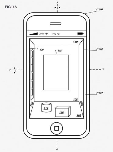 Apple patent, mobile 3D environment