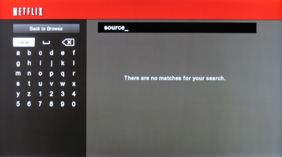 Netflix streaming service screenshot on Samsung