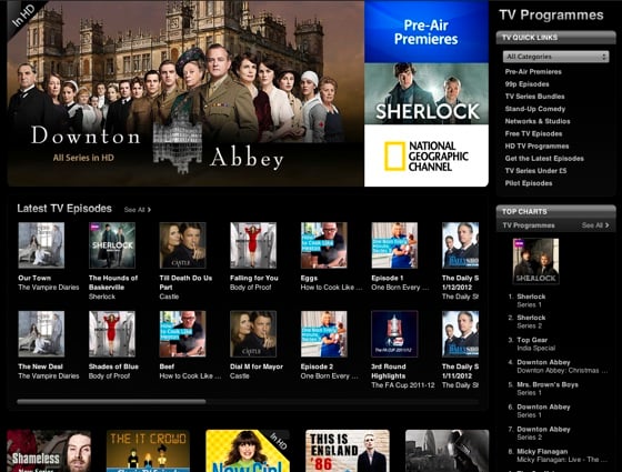 Apple iTunes TV store