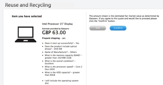 Apple Reuse and Recycling screenshot