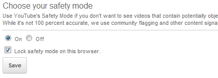 YouTube Safe Search