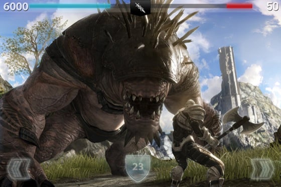 Infinity Blade iOS game screenshot