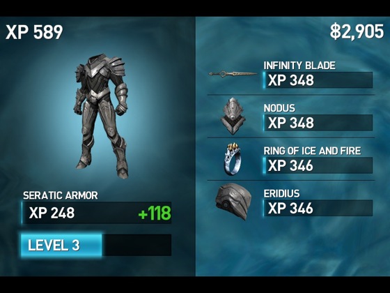 Infinity Blade iOS game screenshot