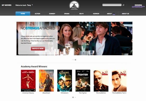 Paramount Ultravoilet-based cloud movie store