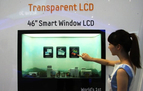 Samsung 46in transparent LCD screen