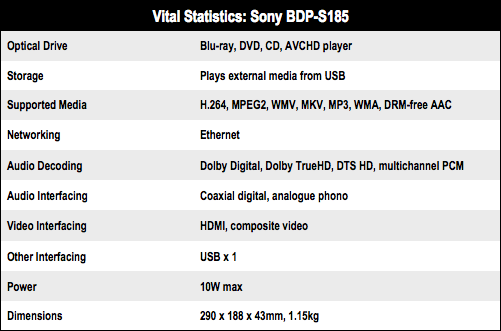 Sony BDP-S185 Blu-ray player