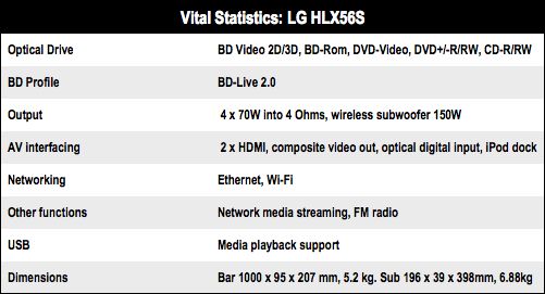 LG HLX56S Network 3D Blu-ray home cinema system