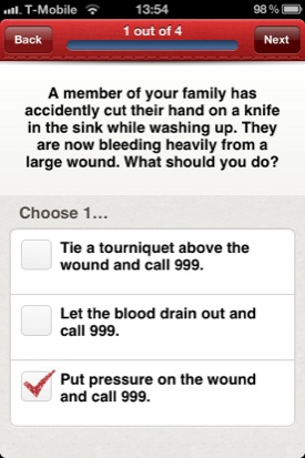 First Aid by the British Red Cross app screenshot