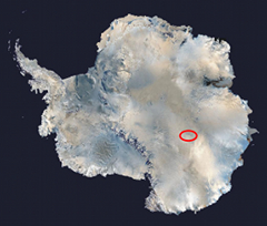 Location of Lake Vostok