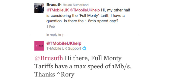 T-Mobile speed cap on Full Monty tariff?