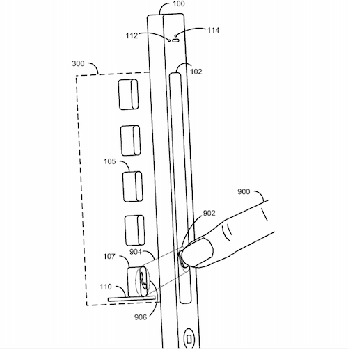 Apple's behind the screen touch tech, credit US Patent Office 