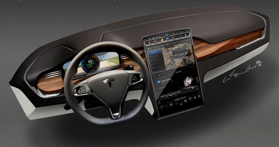 Tesla Model X e-SUV dashboard