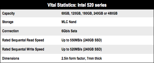 Intel 520 series SSD