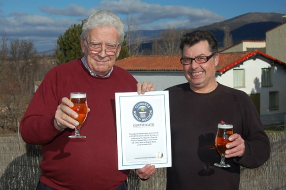 Jose Maria and Tito with the Paris Guinness World Record certificate