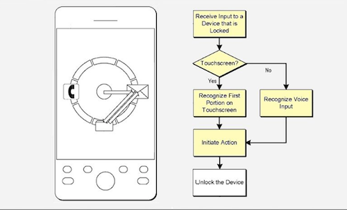 Google's new unlock patent, credit US Patent Office