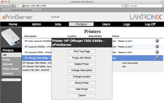 Lantronix xPrintServer