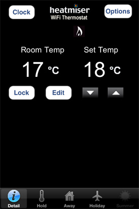 Heatmiser PRS-TS WiFi RF Thermostat