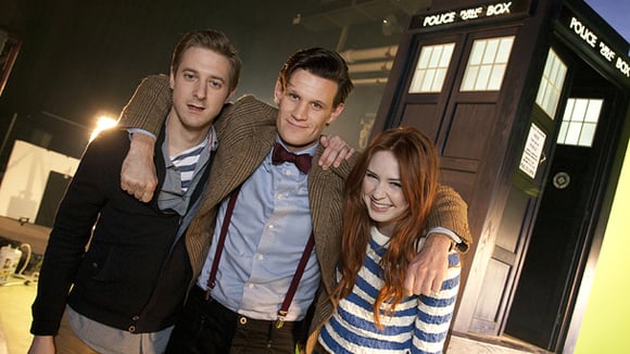  Arthur Darvill, Matt Smith and Karen Gillan. PIC: BBC