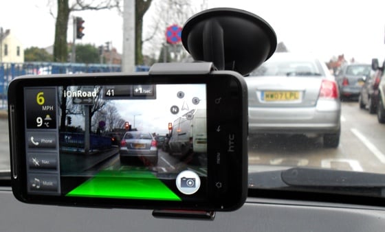iOnRoad Augmented Driving app in action
