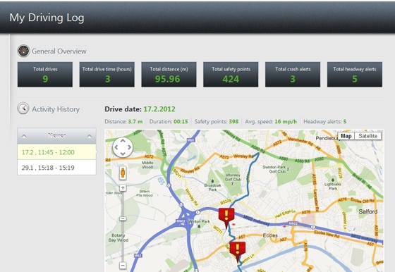 iOnRoad Augmented Driving app screenshot