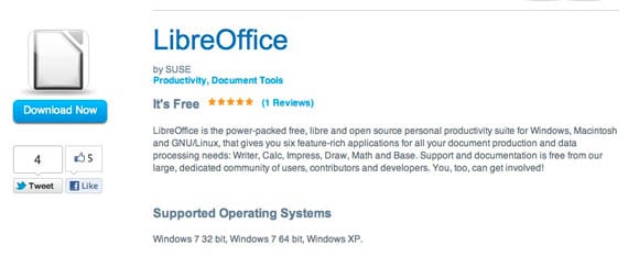 LibreOffice for Intel's AppUp Store