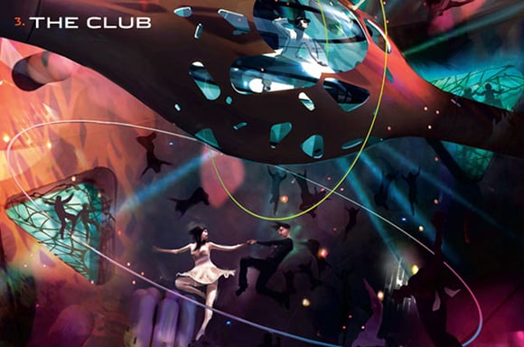 The zero-gravity dance club