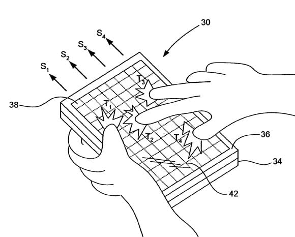 Apple 'Multipoint touchscreen' patent illustration