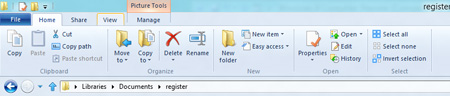 The Windows 8 explorer