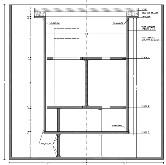 A CAD section through the LOHAN REHAB assembly