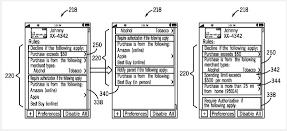 Parental controls in action, credit US Patent Office 