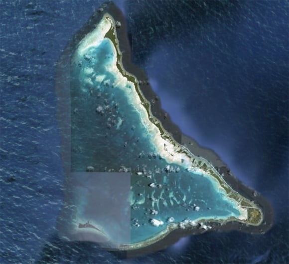 Satellite image of Tarawa as seen on Google Earth