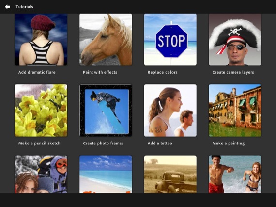 Adobe Photoshop Touch ios app screenshot