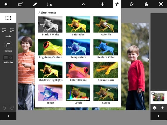 Adobe Photoshop Touch ios app screenshot