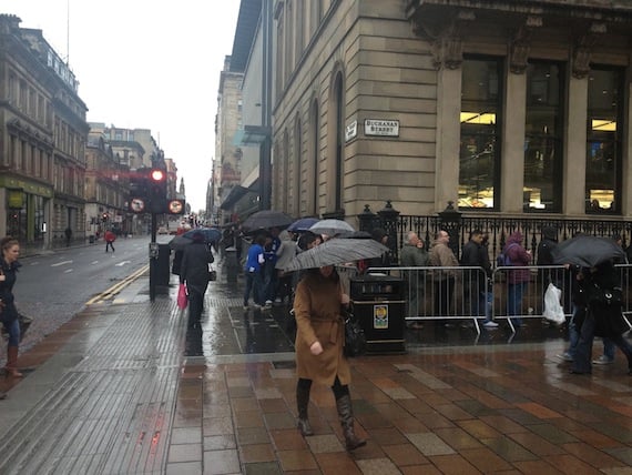 Queue in Glasgow, credit Joseph Heaney