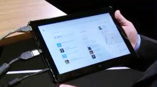 Microsoft ERP system demo backup tablet at Convergence 2012