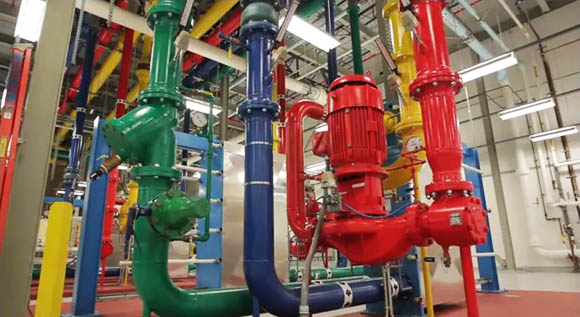 Plumbing in Google's Douglas County, Georgia, data center