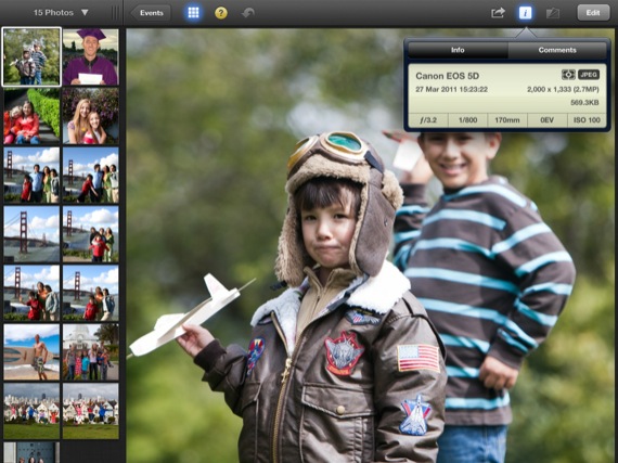 Apple iPhoto iOS app screenshot