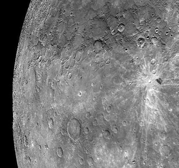 The planet Mercury as seen from the MESSENGER probe. Credit: NASA/UCSB