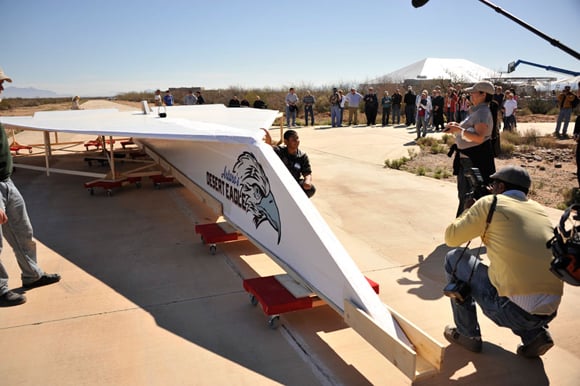 Arturo Valderamo and the Desert Eagle. Pic: Pima Air & Space Museum