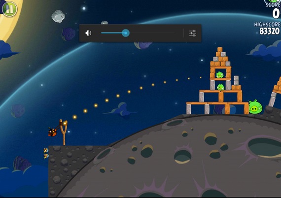 Angry Birds Space mobile game screenshot