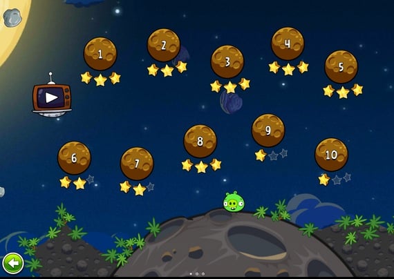 Angry Birds Space mobile game screenshot