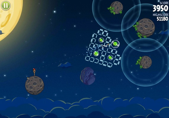 Angry Birds Space mobile game screenshot