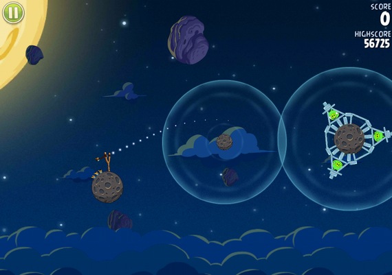 Angry Birds Space mobile game screenshot