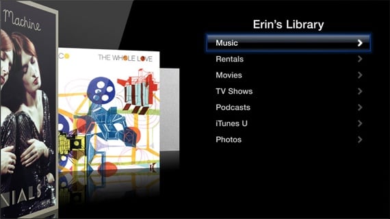 Apple TV Library screen