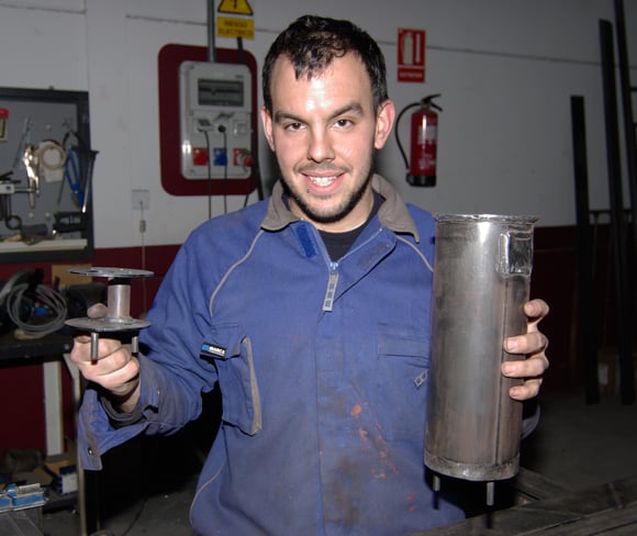 Antonio with the finished REHAB chamber