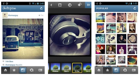 Instagram on Android, credit screenshot